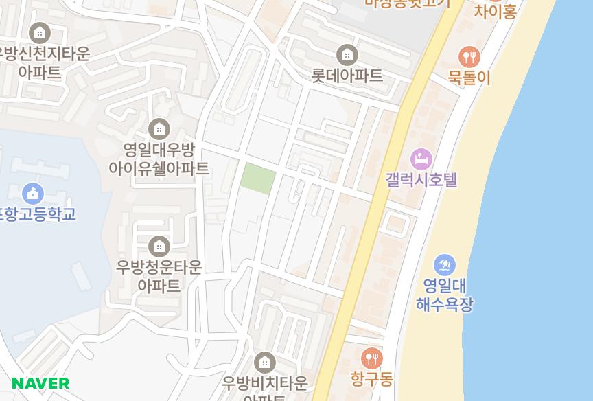 경상북도 포항시 북구 항구동 산호무지개 위치·실거래 시세 지도