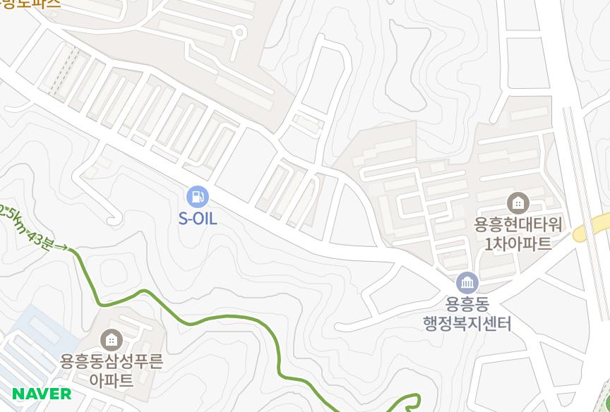 경상북도 포항시 북구 용흥동 한라파크2차 위치·실거래 시세 지도