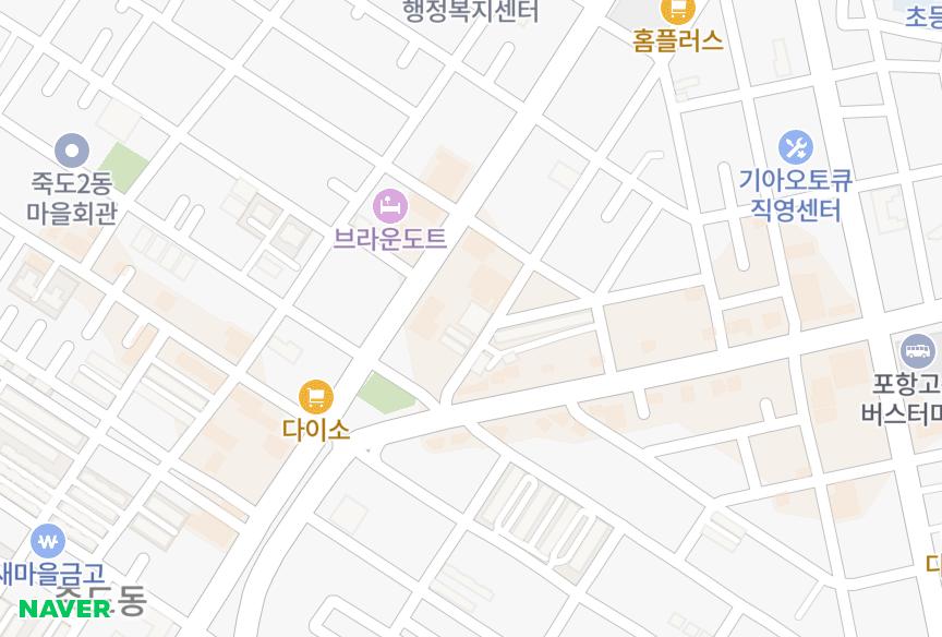 경상북도 포항시 북구 죽도동 죽도빌드원르헤브2차 위치·실거래 시세 지도