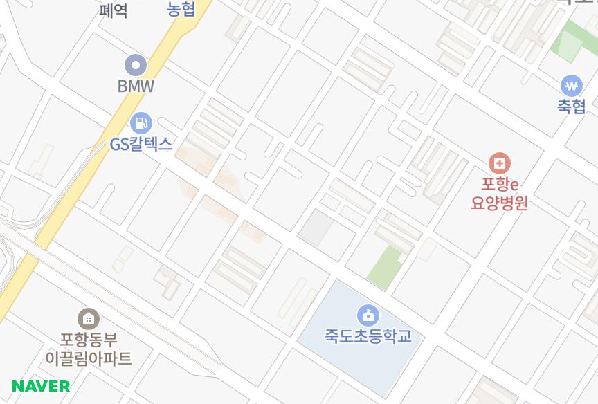 경상북도 포항시 북구 죽도동 발트하임 위치·실거래 시세 지도