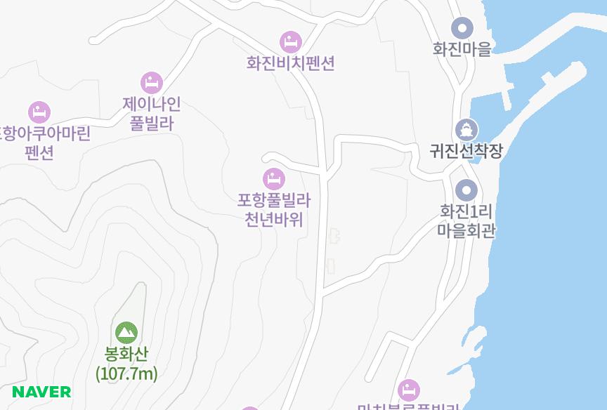 경상북도 포항시 북구 송라면 화진리 주은하이츠빌라 위치·실거래 시세 지도