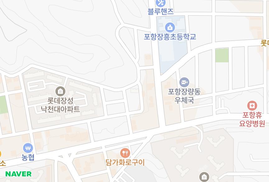 경상북도 포항시 북구 장성동 해피플러스 위치·실거래 시세 지도