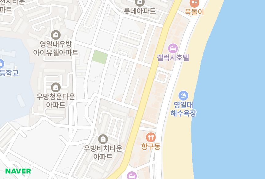 경상북도 포항시 북구 항구동 산호빌라 위치·실거래 시세 지도