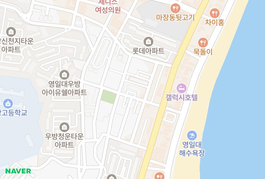 경상북도 포항시 북구 두호동 소라국민주택 위치·실거래 시세 지도