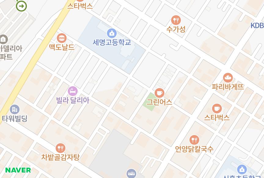 경상북도 포항시 북구 죽도동 세명골드타운 위치·실거래 시세 지도