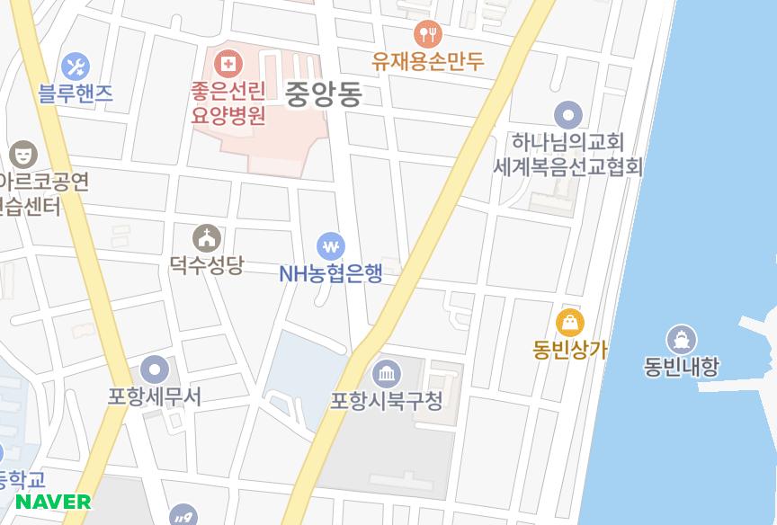 경상북도 포항시 북구 대신동 대신풀니스6차 위치·실거래 시세 지도