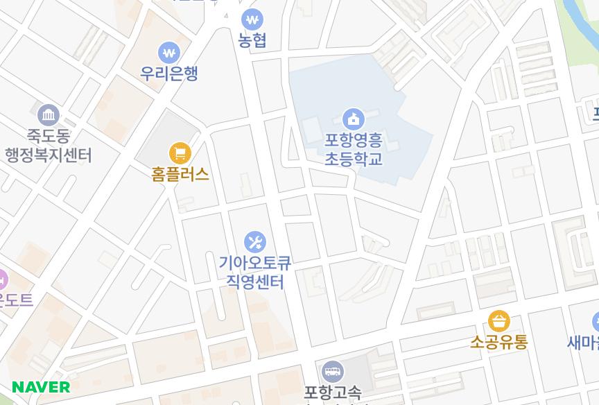 경상북도 포항시 북구 죽도동 죽도동리치하임 위치·실거래 시세 지도