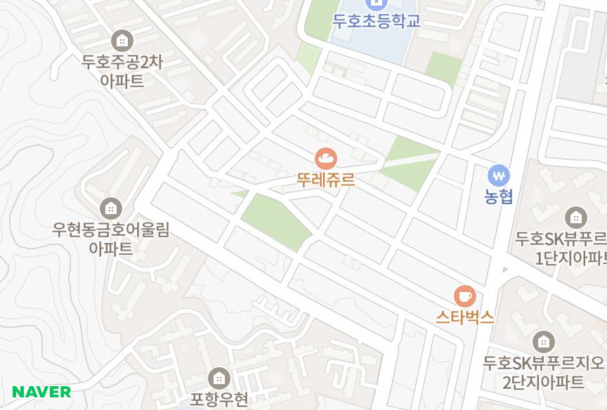 경상북도 포항시 북구 창포동 성봉파크1차 위치·실거래 시세 지도