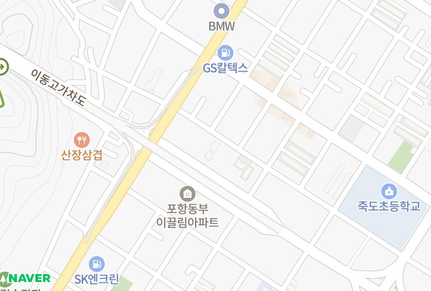 경상북도 포항시 북구 죽도동 주남메트로 위치·실거래 시세 지도