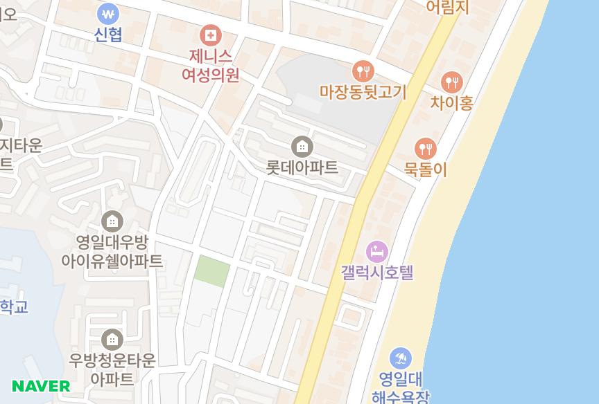 경상북도 포항시 북구 두호동 청운빌라 위치·실거래 시세 지도