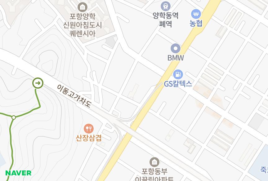 경상북도 포항시 북구 죽도동 영진리더스 위치·실거래 시세 지도