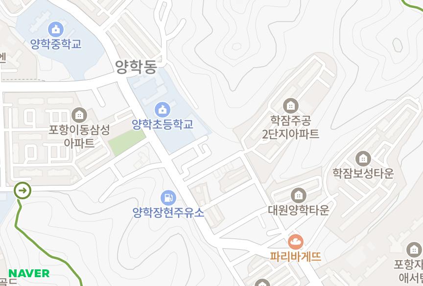 경상북도 포항시 북구 학잠동 무궁화빌라 위치·실거래 시세 지도