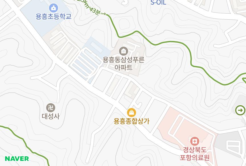 경상북도 포항시 북구 용흥동 현대빌라 위치·실거래 시세 지도