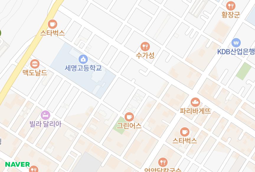 경상북도 포항시 북구 죽도동 세명홈타운2차 위치·실거래 시세 지도