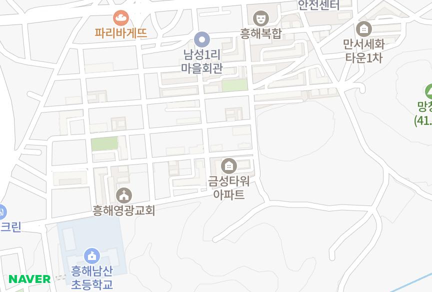 경상북도 포항시 북구 흥해읍 남성리 협성빌라 위치·실거래 시세 지도