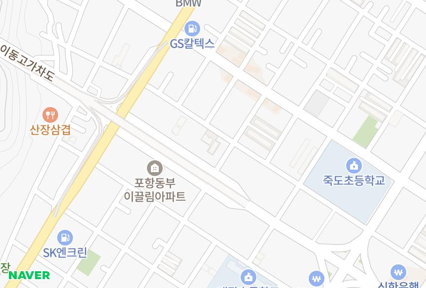 경상북도 포항시 북구 죽도동 죽도아너스타운 위치·실거래 시세 지도
