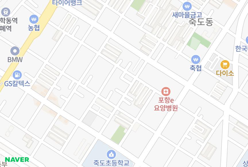 경상북도 포항시 북구 죽도동 보운메트로빌 위치·실거래 시세 지도