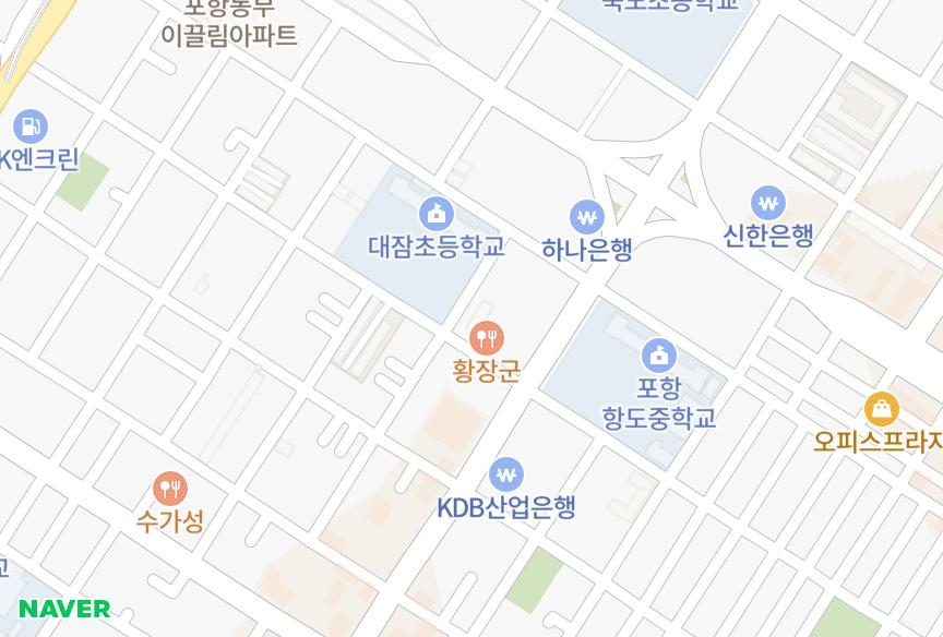 경상북도 포항시 북구 죽도동 죽도하이츠 위치·실거래 시세 지도