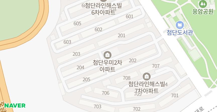 첨단과학산업단지2차우미 위치 지도