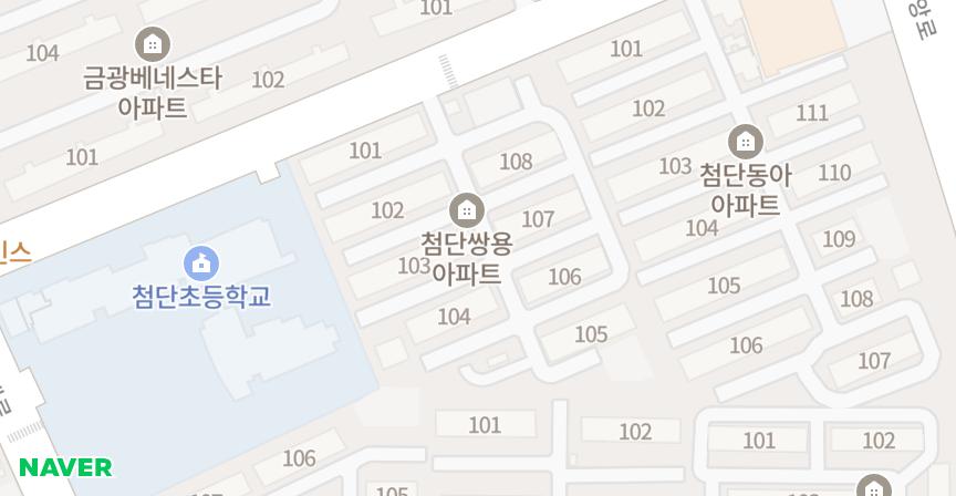 첨단지구쌍용 위치 지도