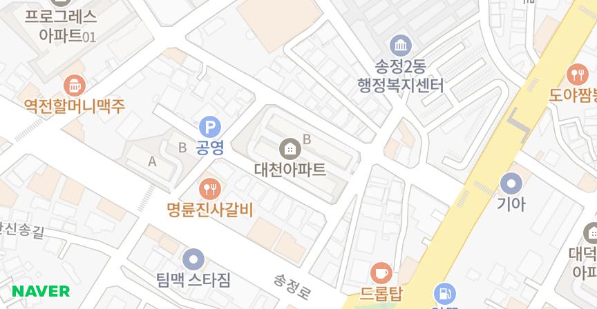 대천 위치 지도