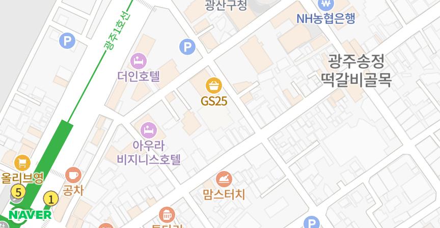 송정역센트럴시티 위치 지도