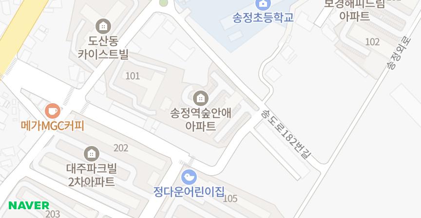 송정역숲안애 위치 지도