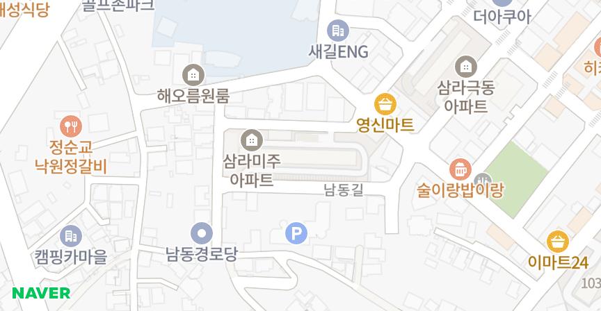 삼라미주 위치 지도