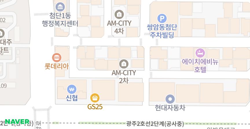 첨단AM-City2차 위치 지도