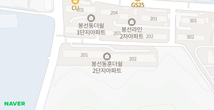 봉선더쉴2단지 위치 지도