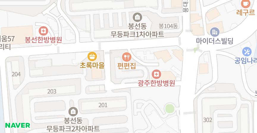 봉선동무등4차 위치 지도