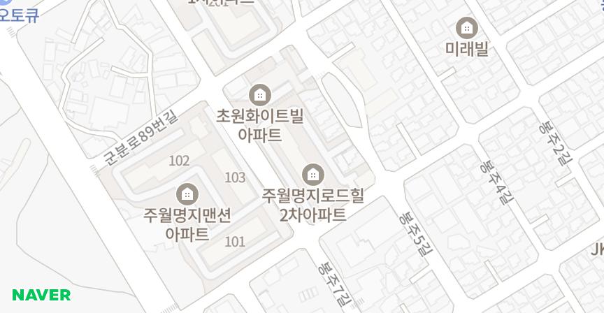 주월동명지로드힐 위치 지도