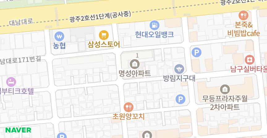 명성 위치 지도