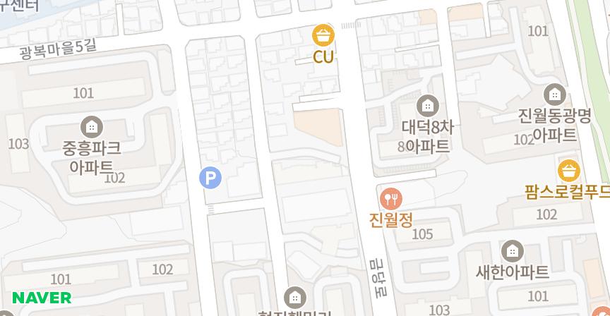 양지바른 위치 지도