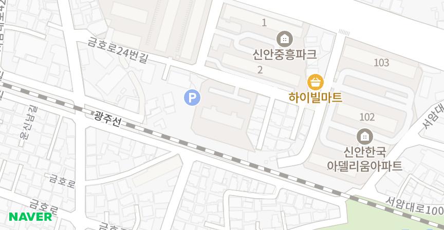 운암해피아이유 위치 지도