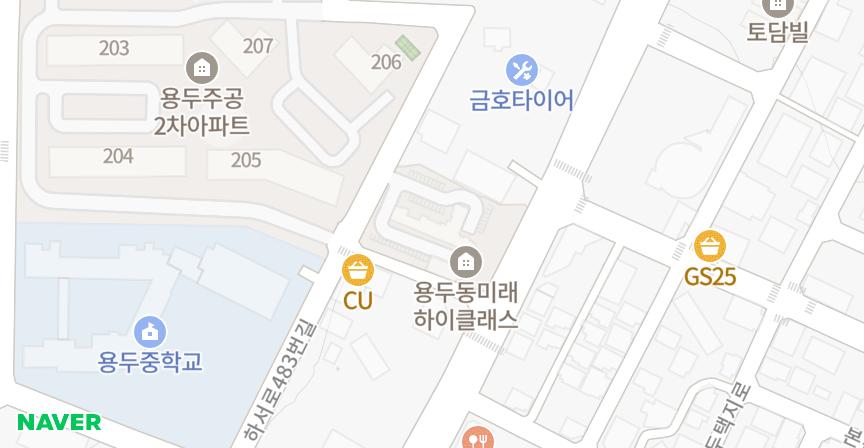 미래하이클래스 위치 지도