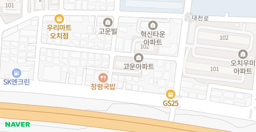 고운 위치 지도