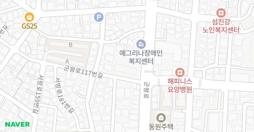 청아 위치 지도