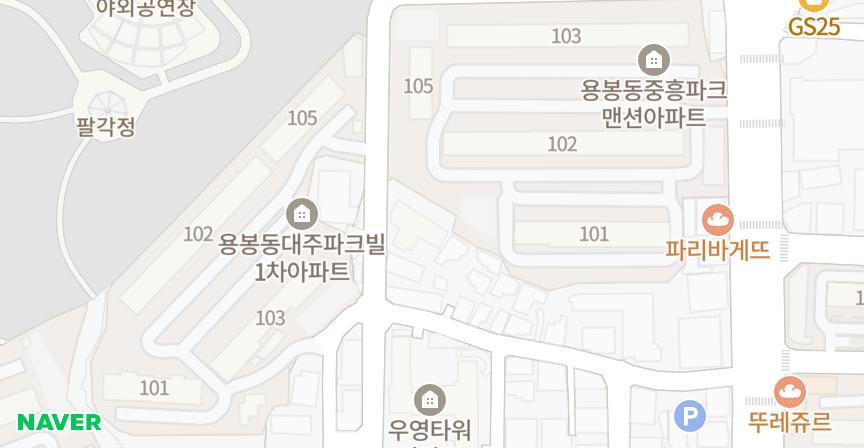 용봉동아름드림 위치 지도
