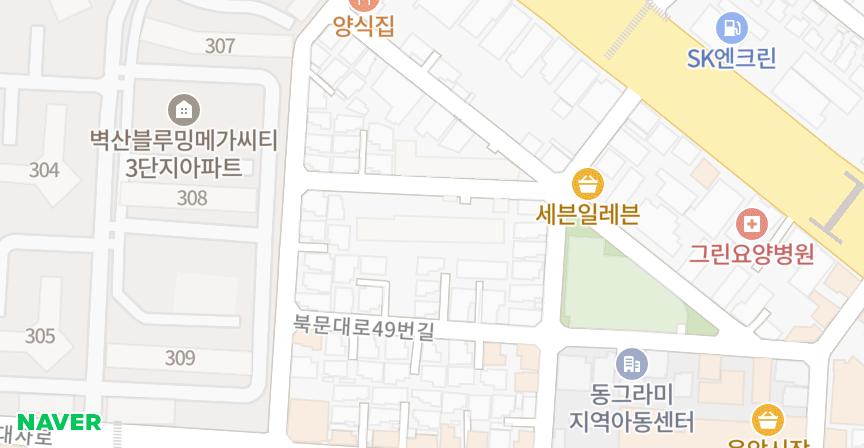 상아 위치 지도