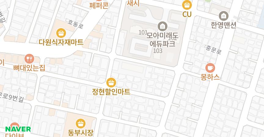 대웅APT 위치 지도