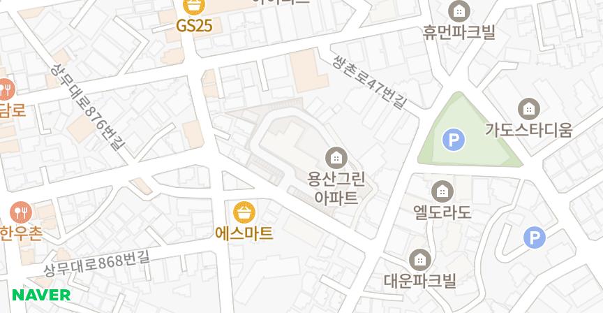 쌍촌용산그린 위치 지도