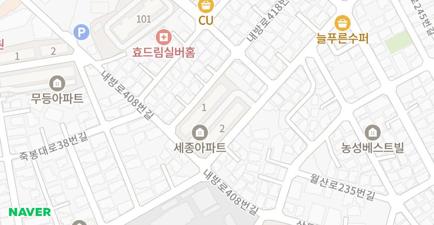세종 위치 지도