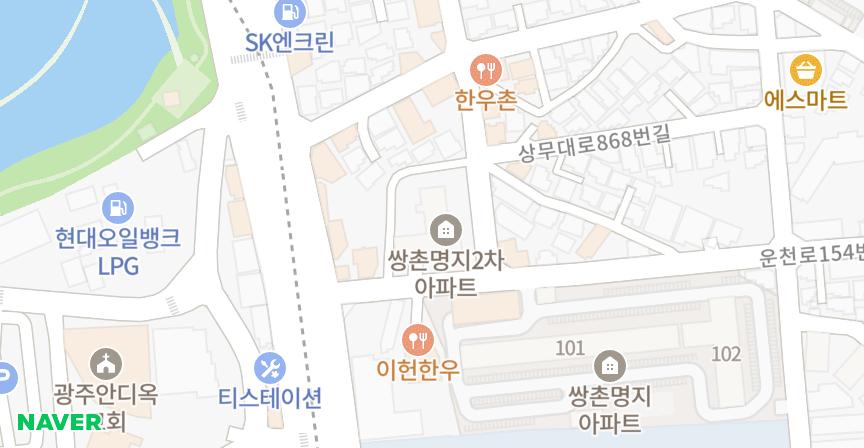 쌍촌2차명지 위치 지도