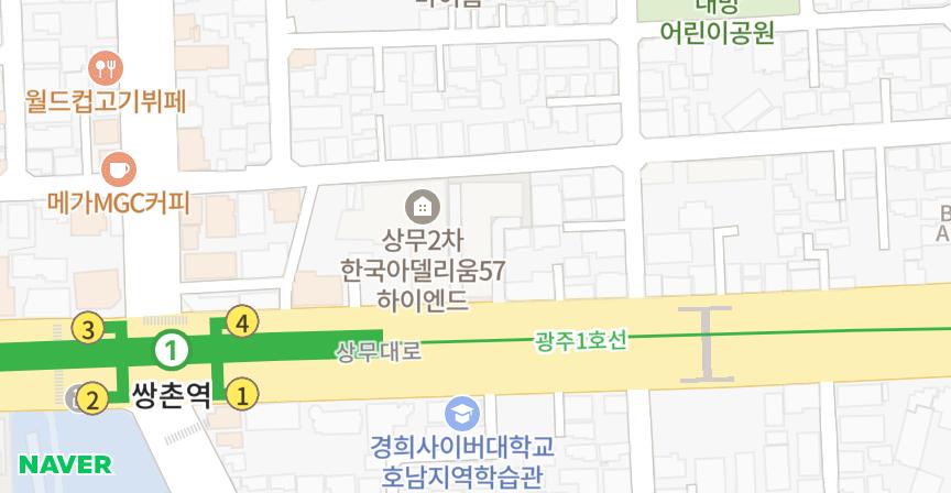 한성 위치 지도