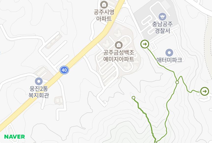 충청남도 공주시 웅진동 경일 위치·실거래 시세 지도