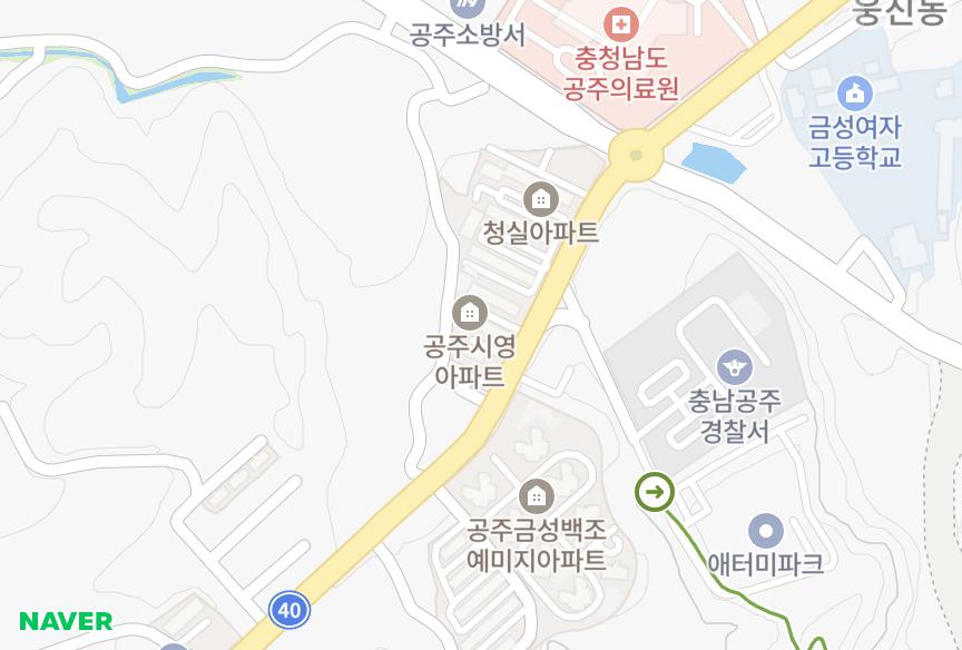 충청남도 공주시 웅진동 시영 위치·실거래 시세 지도