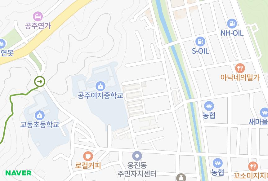 충청남도 공주시 교동 한진 위치·실거래 시세 지도