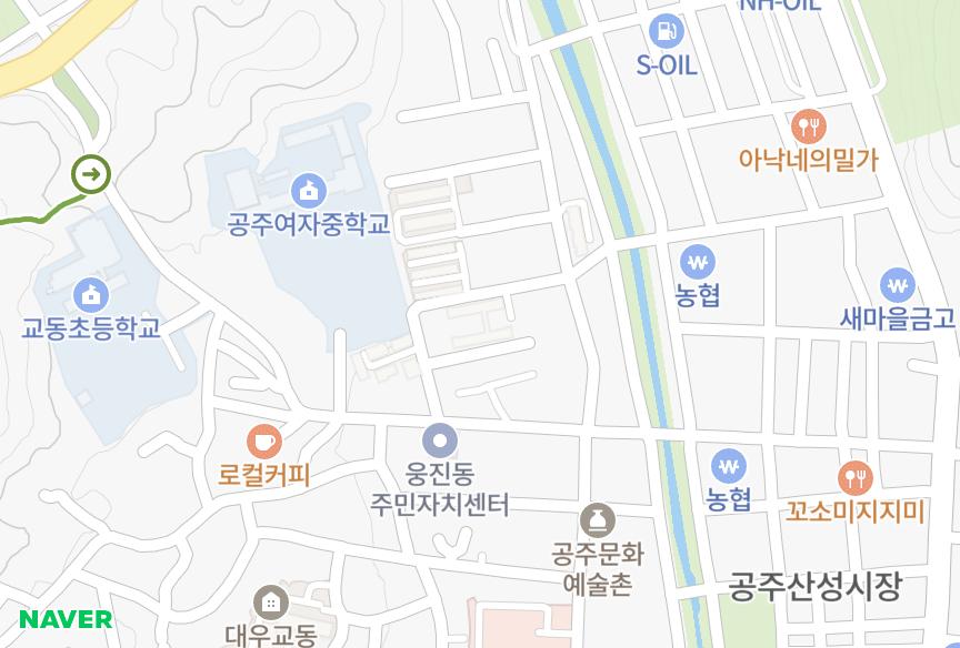 충청남도 공주시 교동 교동아파트D동 위치·실거래 시세 지도