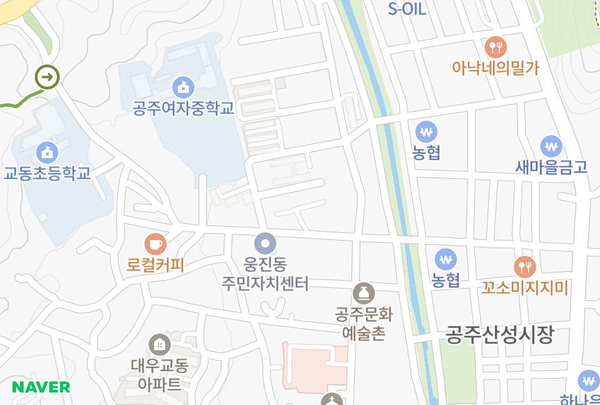 충청남도 공주시 교동 대현맨션 위치·실거래 시세 지도